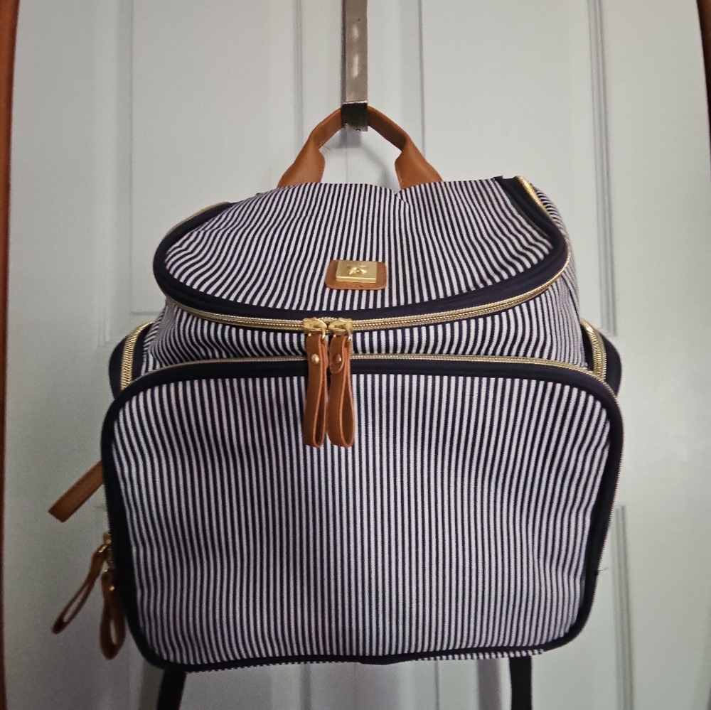 Stripe Multi Pockets Backpack Bag - image 8